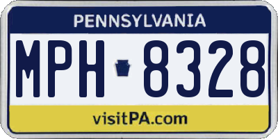 PA license plate MPH8328