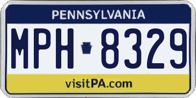 PA license plate MPH8329