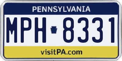 PA license plate MPH8331