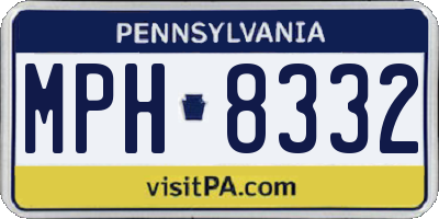 PA license plate MPH8332