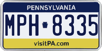 PA license plate MPH8335