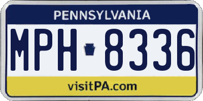 PA license plate MPH8336