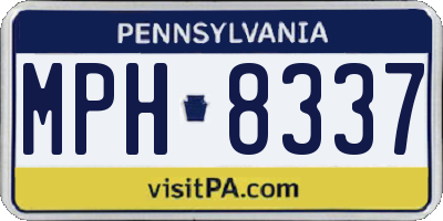PA license plate MPH8337