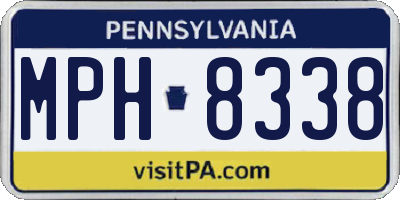 PA license plate MPH8338