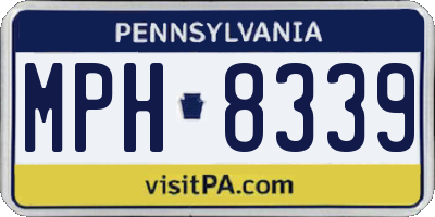 PA license plate MPH8339