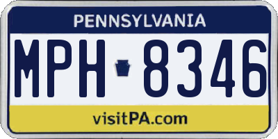 PA license plate MPH8346