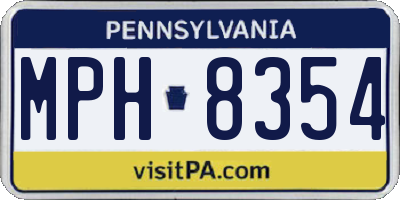 PA license plate MPH8354