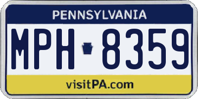 PA license plate MPH8359