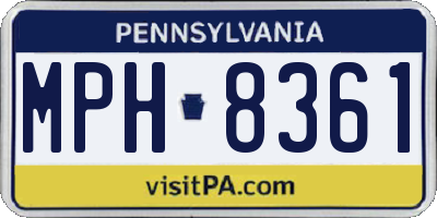 PA license plate MPH8361