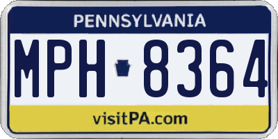 PA license plate MPH8364