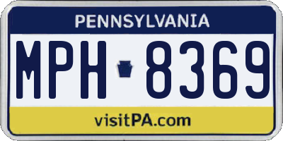 PA license plate MPH8369