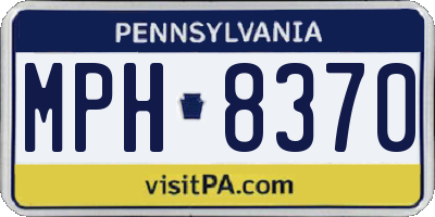PA license plate MPH8370