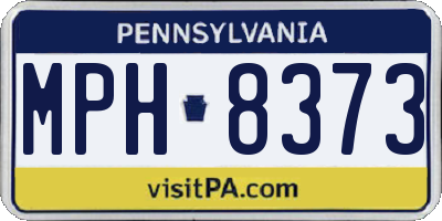 PA license plate MPH8373