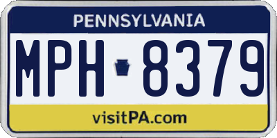 PA license plate MPH8379