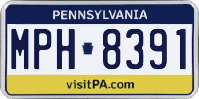 PA license plate MPH8391