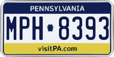 PA license plate MPH8393
