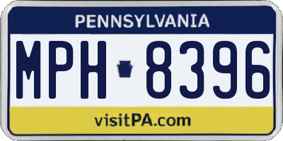 PA license plate MPH8396