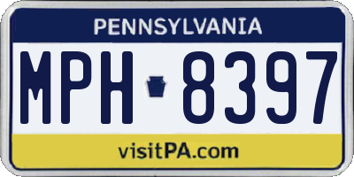 PA license plate MPH8397