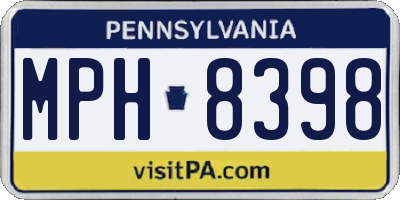 PA license plate MPH8398