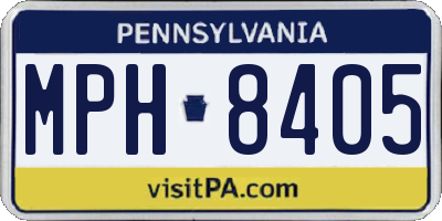 PA license plate MPH8405