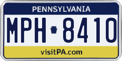 PA license plate MPH8410