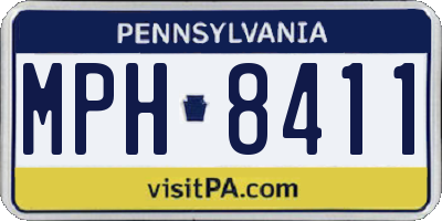 PA license plate MPH8411