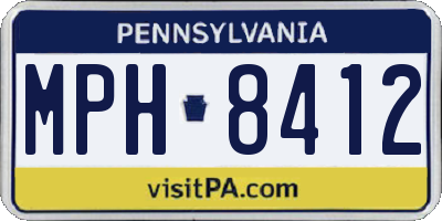 PA license plate MPH8412