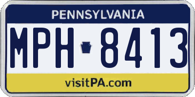 PA license plate MPH8413