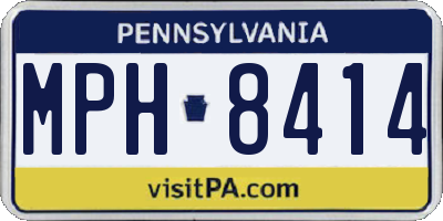 PA license plate MPH8414