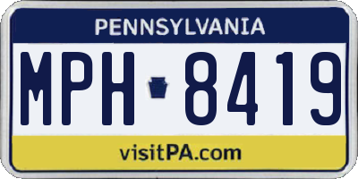 PA license plate MPH8419