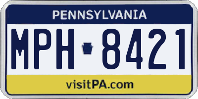 PA license plate MPH8421