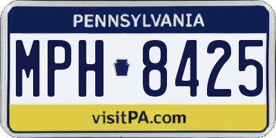 PA license plate MPH8425