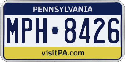 PA license plate MPH8426
