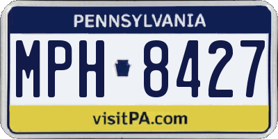 PA license plate MPH8427