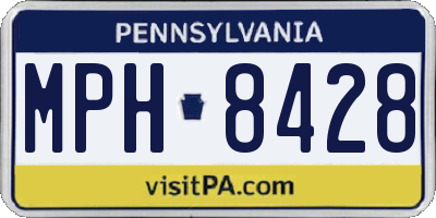 PA license plate MPH8428