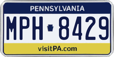PA license plate MPH8429