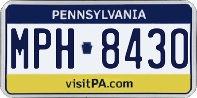 PA license plate MPH8430