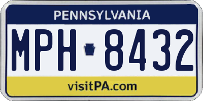 PA license plate MPH8432