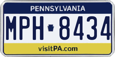 PA license plate MPH8434