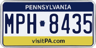 PA license plate MPH8435