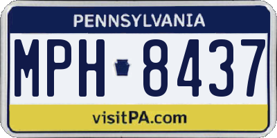 PA license plate MPH8437