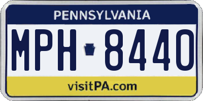PA license plate MPH8440