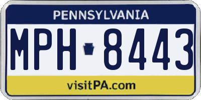 PA license plate MPH8443