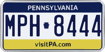 PA license plate MPH8444