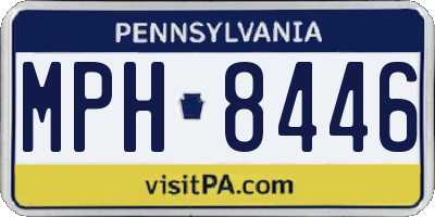 PA license plate MPH8446