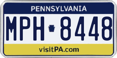PA license plate MPH8448