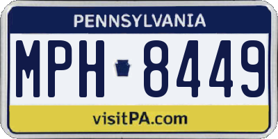 PA license plate MPH8449