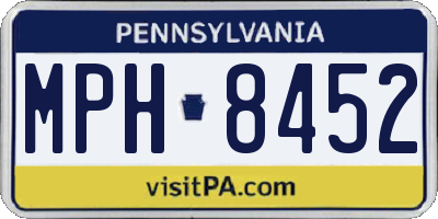 PA license plate MPH8452
