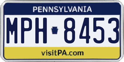 PA license plate MPH8453