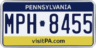 PA license plate MPH8455